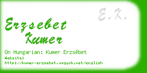 erzsebet kumer business card